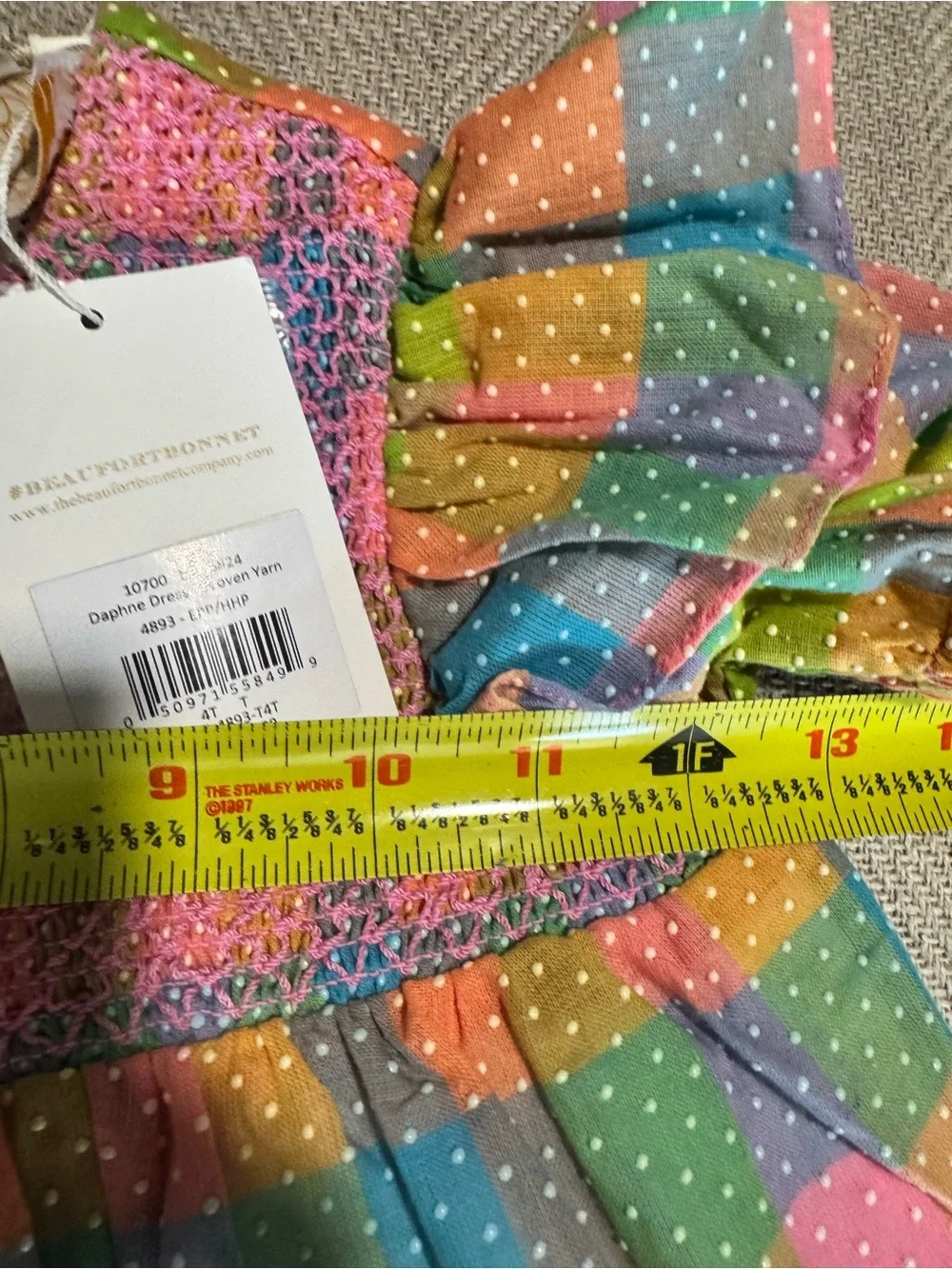 TBBC NEW W TAGS 4T Daphne Dress - Ecton Park Plaid with Hamptons Hot Pink